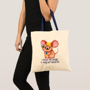 Zachte Kaas Man Zakelijke Muis Bril Nerdy Tote Bag