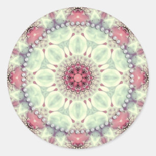 Zachte  Kaleidoscoop Mandala Ronde Sticker