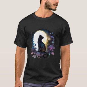 Zachte Kat Motief Kat In Maneschijn Kat T-shirt