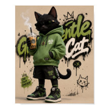 Zachte Kat, Stedelijke Streetwear Zwarte Kat Masco