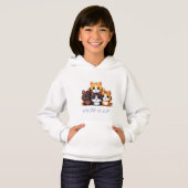 Zachte Kat Zit Gelukkig Hoodie (Voorkant volledig)