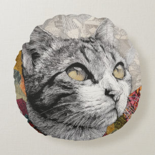 Zachte Katten Rond Kussen