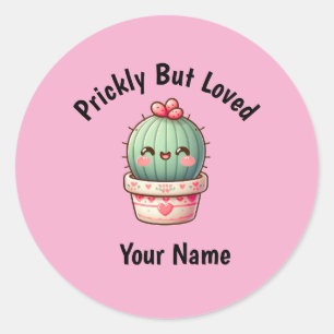 Zachte Kawaii Cactus Stekelig Maar Geliefd Sticker