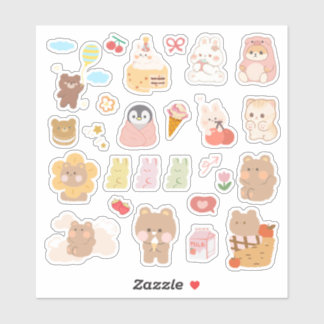 Zachte Kawaii Dier Sticker