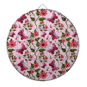 Zachte Kersen Vlinder Patroon, Glanzend Kawaii Fru Dartbord