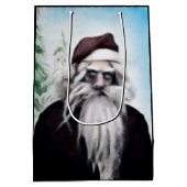 Zachte kerstman medium cadeauzakje (Achterkant)