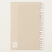 Zachte Khaki/Beige Minimalistische Planner (Achterkant)