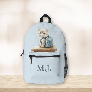 Zachte kitten met rugzak op maat gemonogrammeerde