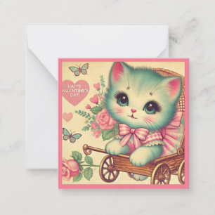 Zachte Kittens Valentijnsdag Klaslokaal Notitiekaartje