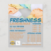 Zachte kleding, wasgoed, Adverteren Flyer (Voorkant)