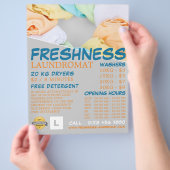 Zachte kleding, wasgoed, Adverteren Flyer (Hand)