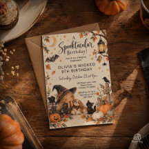 Zachte Kleine Heks Halloween Waterverf Verjaardag