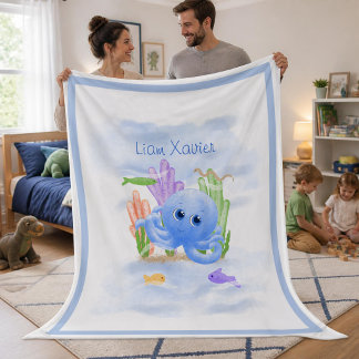 Zachte kleine octopus grote sherpa fleece deken