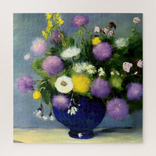 Zachte kleur Bloem Vaas Print Legpuzzel