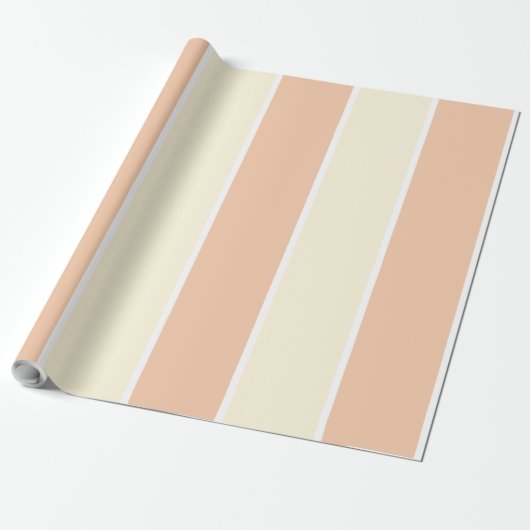 Zachte Kleur Verticaal Streeppatroon Ontwerp Cadeaupapier (Uitgerold)