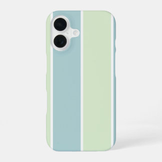Zachte Kleur Verticaal Streeppatroon Ontwerp iPhone 16 Hoesje