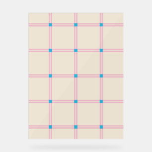 Zachte Kleur Verticale Streep Patroon Point Design Acryl Bord