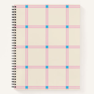 Zachte Kleur Verticale Streep Patroon Punt Ontwerp Notitieboek