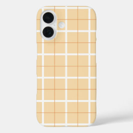 Zachte Kleur Verticale Streeppatroon Puntontwerp iPhone 16 Hoesje