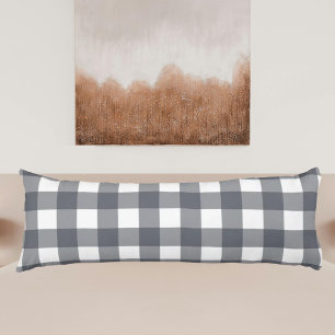 Zachte kleuren plaid eenvoudige schattige rustieke lichaamskussen