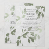 Zachte kleuren - Sage Mint Green INVITATION Kaart (Voorkant / Achterkant)