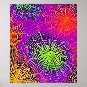 Zachte kleuren: Spiderweb Art Poster