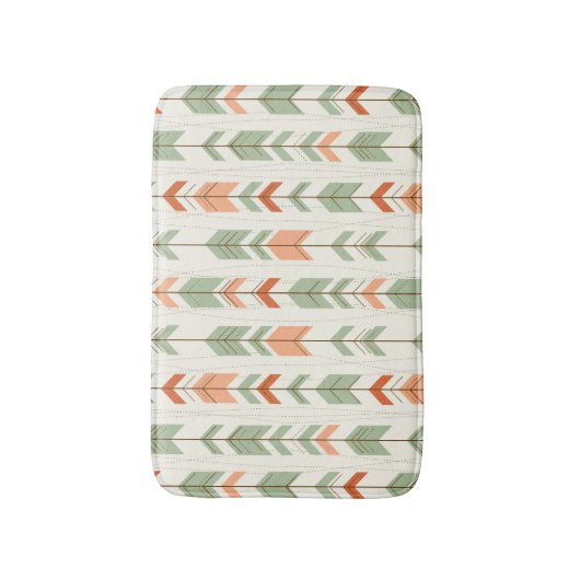 Zachte Kleuren Tribal Pijlen Patroon Badmat (Voorkant Verticaal)