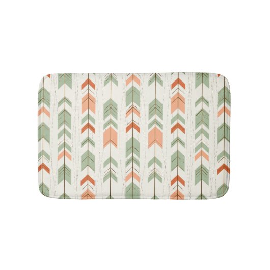 Zachte Kleuren Tribal Pijlen Patroon Badmat (Voorkant)