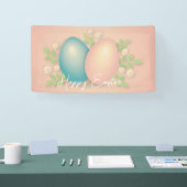 Zachte kleuren voor eitjes- en lenteslijmbloemen spandoek (Beurs)