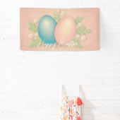 Zachte kleuren voor eitjes- en lenteslijmbloemen spandoek (Insitu)