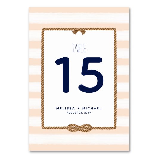 Zachte Koraal Zeevaart Knoop Tafelnummer (3.5x5.0) (Voorkant)