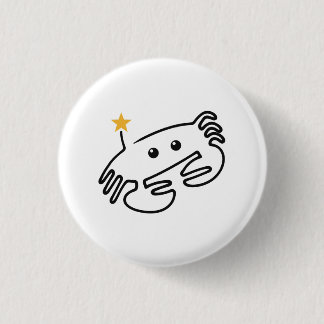 Zachte Krab Eénlijnige Kunst met Rode Hart Ronde Button 3,2 Cm