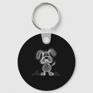 Zachte krabbel puppy hond krabbel cartoon stijl sleutelhanger