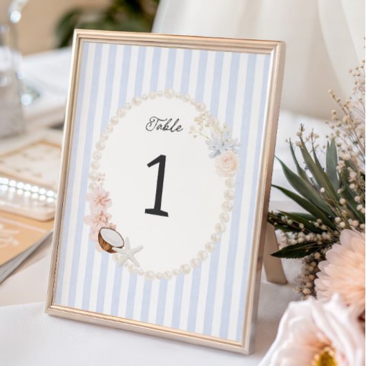 Zachte Kust Bruiloft Tafel Nummer