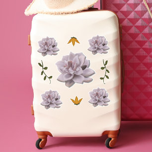 Zachte lavendel Echeveria met de hand getrokken su Sticker