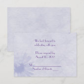 Zachte Lavendel Madeliefje RSVP Kaart (Voorkant / Achterkant)