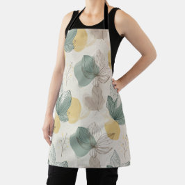 Zachte lente botanische all-over print apron schort