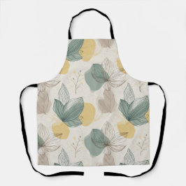 Zachte lente botanische all-over print apron schort