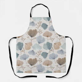 Zachte lente botanische all-over print schort