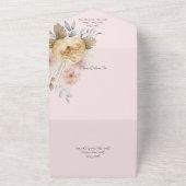 Zachte lentekleuren Bloemen All In One Uitnodiging (Buitenkant)