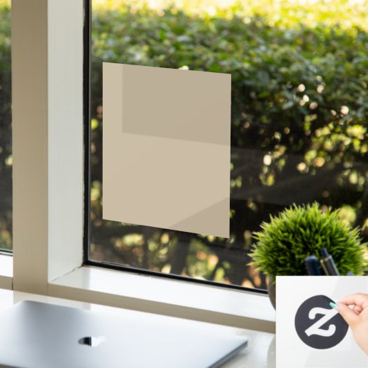 Zachte lichtbeige achtergrond – Trouwontwerp Raamsticker (Kantoor)