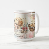 Zachte Liefde Golden Retriever Puppy Mok Design | (Voorkant rechts)
