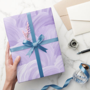 Zachte Lila Lavendel Mistwolk Abstract Patroon Cadeaupapier