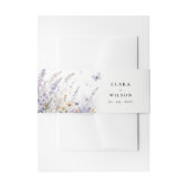 Zachte Lila Wildflower Vlinder Tuin Bruiloft Uitnodigingen Wikkel (Voorkant Voorbeeld)