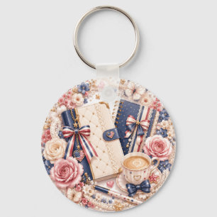 Zachte luxe 4 juli patriottische sleutelhanger