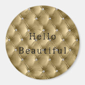 Zachte luxe Warm Gold Faux Velvet Magneet (Voorkant)