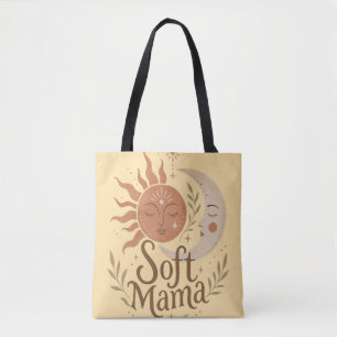 Zachte Mama Hemelse Zon & Maan Boho Design Draagtas