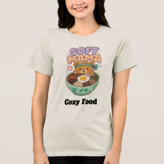 Zachte Mama Kawaii Foodie Beer Design Tri-Blend Shirt