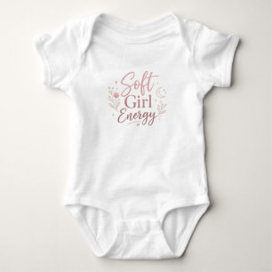 Zachte Meisjes Energie Baby Body, Cute Roze Esthet Romper