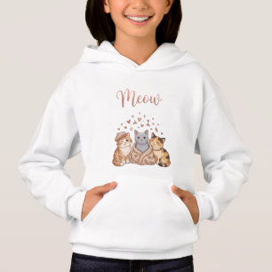 Zachte Meow Kat Aesthetische Kinderen HoodieT-Shir